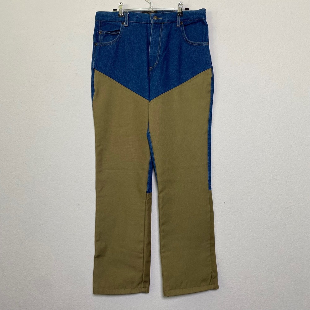 RedHead Mens Jeans Blue Tan Canvas Upland Hunting Pants Outdoors Size 32x30‎